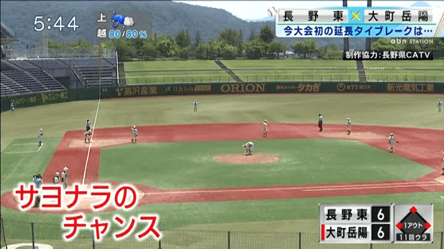 長野東 6-7 大町岳陽